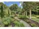 Beautifully landscaped stone path with lush greenery and flowers around the property at 1634 Ponce De Leon Ne Ave # 208, Atlanta, GA 30307