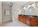 Bathroom featuring double vanity with granite counters, and shower at 183 Whitefoord Ne Ave, Atlanta, GA 30307