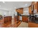 Spacious kitchen with stainless steel appliances and dark countertop island at 183 Whitefoord Ne Ave, Atlanta, GA 30307