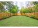 Spacious backyard with lush green grass and a privacy fence at 2840 Alpine Rd, Atlanta, GA 30305