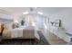 Bright bedroom featuring skylights, neutral walls, a ceiling fan and an ensuite bathroom at 2840 Alpine Rd, Atlanta, GA 30305