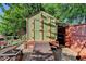 Charming backyard shed with ample storage space, ideal for gardening tools and equipment at 755 James Ridge Dr, Lawrenceville, GA 30045