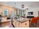 Modern kitchen featuring granite countertops, stainless steel appliances and views into the living room at 2543 Oakbourne Ln # 14, Smyrna, GA 30080
