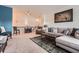 Cozy living room with a large couch, coffee table, bar and decor at 2543 Oakbourne Ln # 14, Smyrna, GA 30080