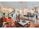 Open concept living area with a kitchen island and stylish furnishings, perfect for entertaining at 2543 Oakbourne Ln # 14, Smyrna, GA 30080