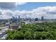 Breathtaking skyline view with vibrant greenery in the foreground at 1820 Peachtree St # 614, Atlanta, GA 30309
