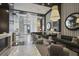 Gorgeous lobby area with stylish furniture, decorative mirrors, and chic lighting at 1820 Peachtree St # 614, Atlanta, GA 30309