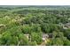 Aerial view showcasing the property's location nestled among mature trees in a desirable neighborhood at 3456 Drayton Ne Dr, Roswell, GA 30075