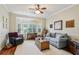 Comfortable living room with bay window, hardwood floors, and stylish furnishings at 3456 Drayton Ne Dr, Roswell, GA 30075