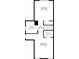 Upstairs floorplan shows bedrooms, bath, walk-in closet, and hall with measurements for layout at 503 Bonnie Dr, Woodstock, GA 30188