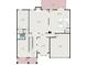 First floor plan shows layout of bedrooms, bathrooms, living spaces and kitchen at 1023 Bentley Estates Dr, Dacula, GA 30019