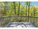 View from the back deck through the trees at 4027 Mount Vernon Dr, Woodstock, GA 30189