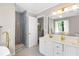 Bathroom featuring modern fixtures and walk in shower at 4027 Mount Vernon Dr, Woodstock, GA 30189