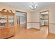 Open dining area featuring wood floors that flow through to the kitchen at 95 Stephens Dr, Covington, GA 30016