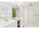 Bathroom with double vanity sinks and tile flooring at 124 Crown Walk, Mcdonough, GA 30253