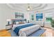 Elegantly decorated main bedroom with a comfortable bed, stylish decor, and plenty of space at 124 Crown Walk, Mcdonough, GA 30253