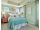 Charming bedroom with mint green walls, lots of light, and pretty decor at 209 Maycrest Path, Tucker, GA 30084