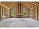 Living room under construction featuring vaulted ceilings, big windows, and fireplace at 2003 Greeson Rd, Dacula, GA 30019