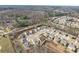 An aerial view of a residential neighborhood featuring single-Gathering homes and tree coverage at 7995 Brewton Creek Dr, Cumming, GA 30028