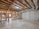 Unfinished basement featuring exposed beams, a concrete floor, and ample space for customization at 1963 Skybrooke Ln, Hoschton, GA 30548
