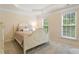 Bedroom with tray ceiling and white trim and carpet at 4879 Seldon Se Way, Smyrna, GA 30080