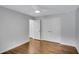 This bedroom is bathed in natural light, with a ceiling fan, and features two closets for ample storage space at 615 Nw Mark Trail Nw Ct, Atlanta, GA 30328