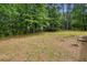 A lush backyard with mature trees at 300 Summer Pond Trl, Lawrenceville, GA 30046