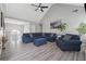 Comfortable living room features a vaulted ceiling, modern finishes, and lots of light at 3123 Morgan Box Ln, Buford, GA 30519