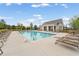 Community pool featuring ample seating, a clean design, and a well-maintained pool house at 4523 Moray Dr, Mableton, GA 30126