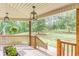 Welcoming porch with wooden deck and railing showcasing the home's curb appeal at 830 Hightower Trl, Oxford, GA 30054