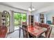 Inviting dining area with a sliding door to the deck, perfect for indoor-outdoor living at 3739 Lake Carlton Rd, Loganville, GA 30052