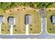 Aerial shot showcasing the layout of homes with manicured lawns in a well-planned neighborhood at 426 Samara Ct, Fairburn, GA 30213