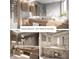 Dream board showcasing bathroom design, with modern fixtures, wood elements, and plants at 615 Barrington Way, Roswell, GA 30076
