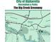 Detailed map showcasing the City of Alpharetta's Big Creek Greenway trail system and key landmarks at 615 Barrington Way, Roswell, GA 30076