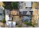 Aerial view showcasing the property layout including the house, garage, and backyard at 101 Terrace Dr, Atlanta, GA 30305