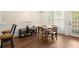 Cozy dining area with wood table, chairs, and backyard door access at 2755 Greenbridge Dr, Norcross, GA 30071