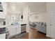Bright, modern kitchen offers stainless steel appliances and an open view to the living area at 2755 Greenbridge Dr, Norcross, GA 30071