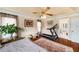 Bedroom with a treadmill and hardwood floors at 5917 Southland Dr, Stone Mountain, GA 30087