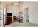 Bedroom featuring a bed and French doors leading to an outdoor patio at 5917 Southland Dr, Stone Mountain, GA 30087