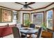 Cozy breakfast nook with many windows and decorative lighting at 5917 Southland Dr, Stone Mountain, GA 30087