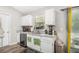 Kitchenette featuring white cabinets, granite countertops, and stainless steel appliances at 1150 Bonita Cir, Jonesboro, GA 30238
