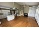 Bright, open kitchen featuring a center island, stainless appliances, and hardwood floors at 1167 Drewsbury Ct, Smyrna, GA 30080
