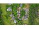 Neighborhood aerial view featuring mature trees, luxury homes, and manicured lawns at 8109 Lawnview, Alpharetta, GA 30022