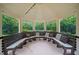 A gazebo offers a serene space for relaxation and social gatherings at 8109 Lawnview, Alpharetta, GA 30022