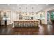 Spacious gourmet kitchen with a large island, stainless steel appliances, and pendant lighting at 8109 Lawnview, Alpharetta, GA 30022