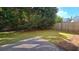 Well-maintained backyard featuring a concrete patio, a grass lawn and a wood fence at 2275 Copper Trail Ln, Buford, GA 30519