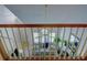 Second-floor hallway overlooking the living room, highlighting the open floor plan at 3381 Grovewood Ln, Duluth, GA 30096