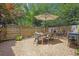 Private backyard with a gravel patio, mature trees, and outdoor dining area, perfect for relaxing at 510 Edgewood Ne Ave # 6, Atlanta, GA 30312