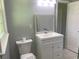 Bathroom with vanity, mirror, toilet and new floor at 2251 S Hairston Rd, Decatur, GA 30035