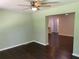 Bedroom featuring hardwood floors and ceiling fan at 2251 S Hairston Rd, Decatur, GA 30035